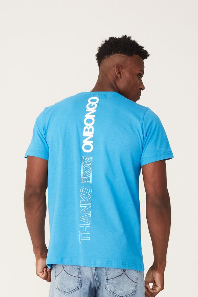 Camiseta-Onbongo-Estampada-Enjoy-Your-World-Azul-Turquesa