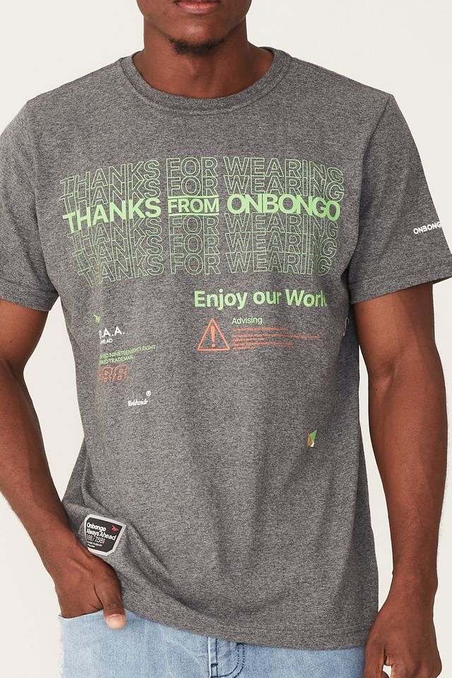 Camiseta-Onbongo-Estampada-Enjoy-Your-World-Cinza-Mescla-Escuro
