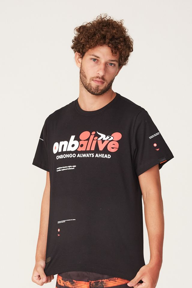 Camiseta-Onbongo-Estampada-Alive-Preta