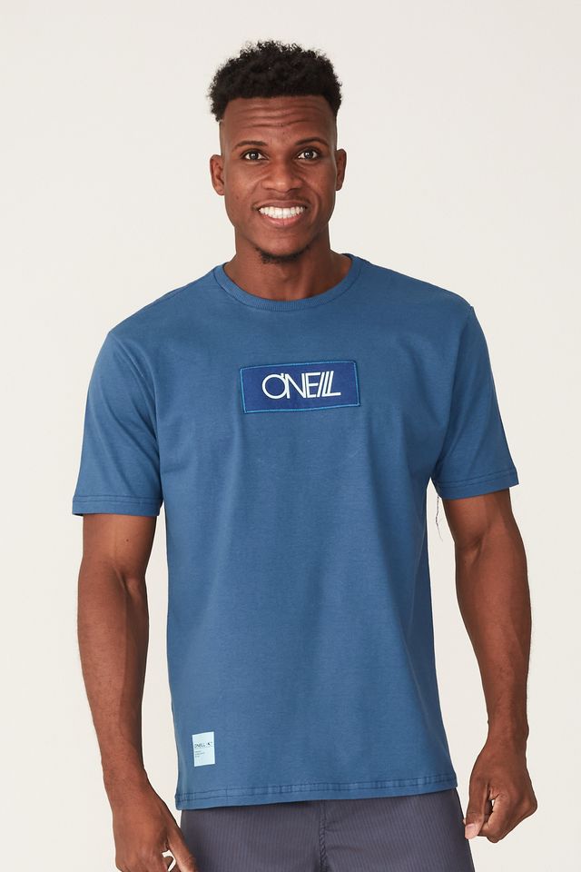 Camiseta-Oneill-Estampada-Brand-Logo-Azul-Petroleo