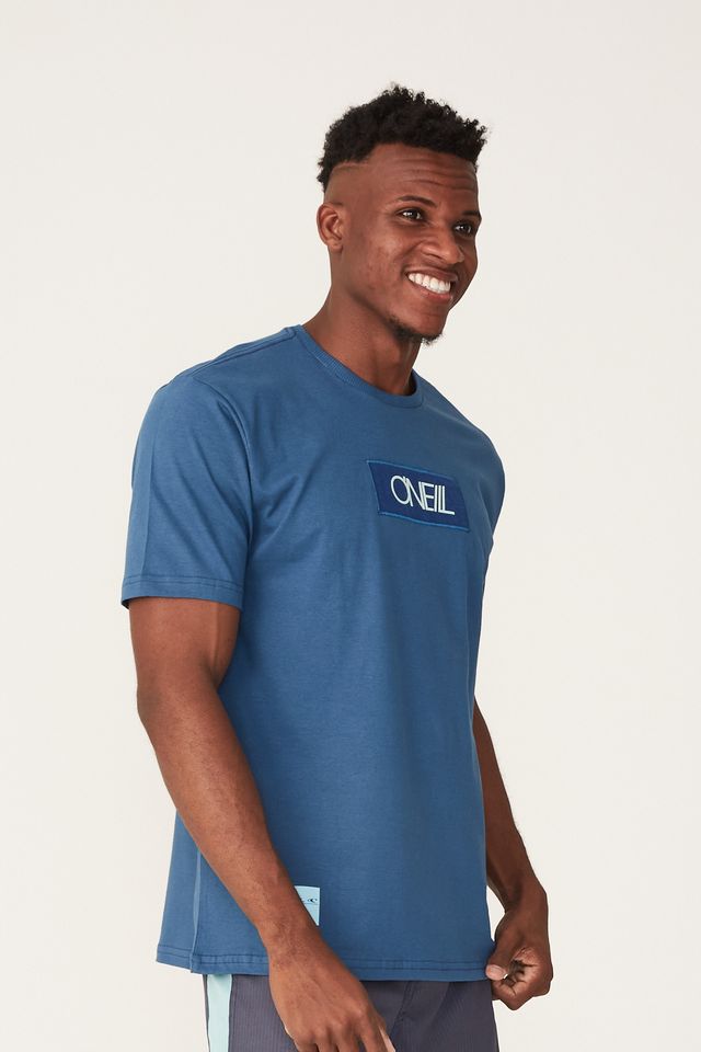 Camiseta-Oneill-Estampada-Brand-Logo-Azul-Petroleo