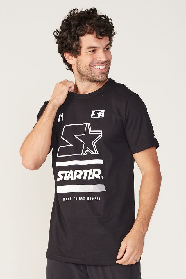 Camiseta-Starter-Estampada-Logo-Make-Things-Preta