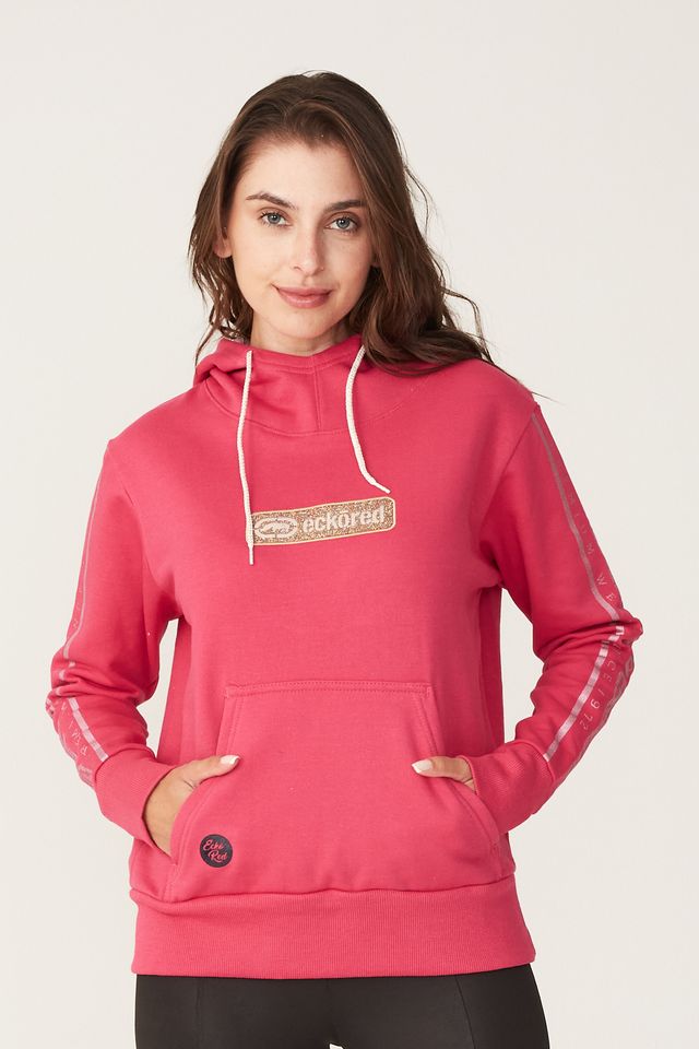 pink polo zip up moletom com capuz