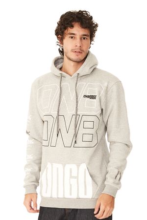 grey nike moletom com capuz big logo