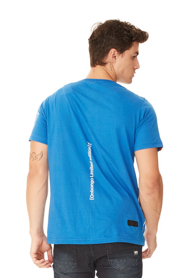 Camiseta-Onbongo-Estampada-Big-Letter-Azul