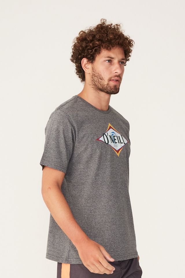 Camiseta-Oneill-Estampada-Brand-Logo-Cinza-Mescla-Escuro