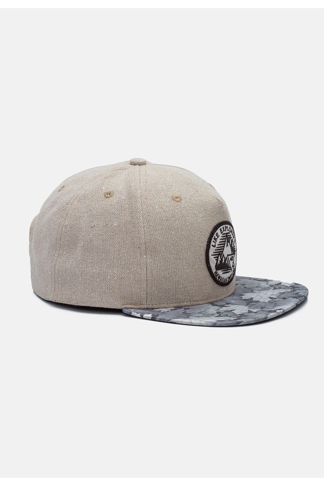 Boné HD Aba Reta Snapback Bege - HawaiianDreams