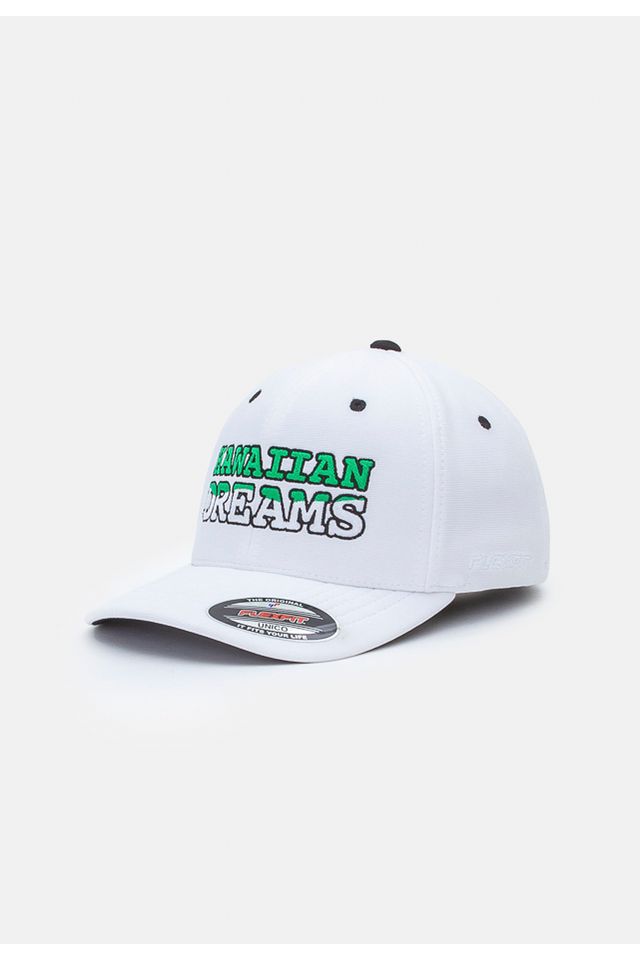 Boné HD Aba Curva Flex Fit Branco - HawaiianDreams
