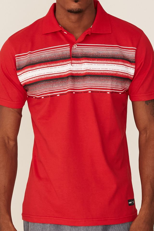 Camisa-Polo-HD-Estampada-Vermelha