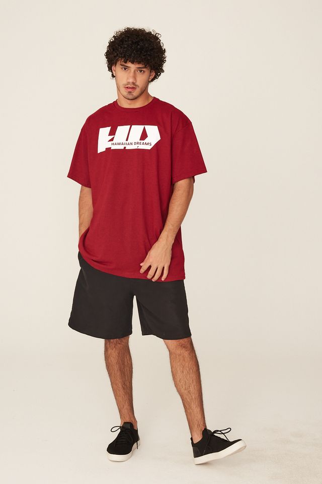 Camiseta-HD-Plus-Size-Estampada-Vermelha-Mescla