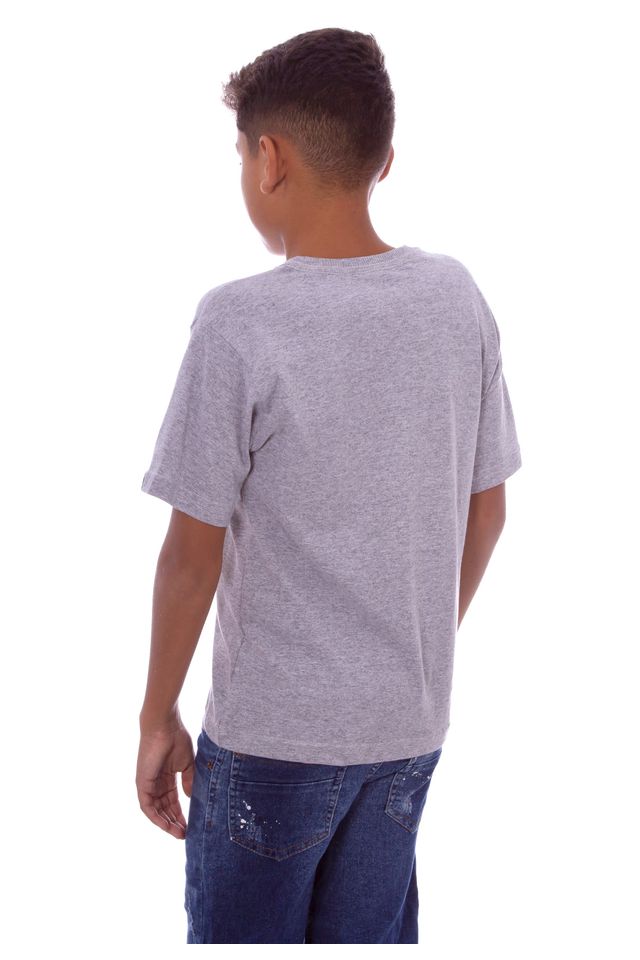 Camiseta-HD-Juvenil-Estampada-Mermaid-Cinza-Mescla