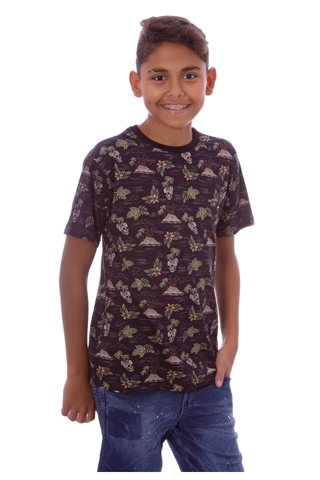 Camiseta-HD-Juvenil-Especial-Estampada-Island-Preta