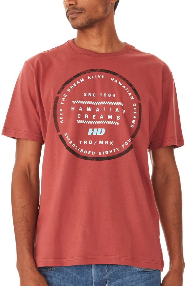 Camiseta-HD-Estampada-Keep-The-Dream-Terracota