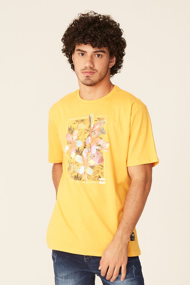 Camiseta-HD-Estampada-Wild-Side-Amarela