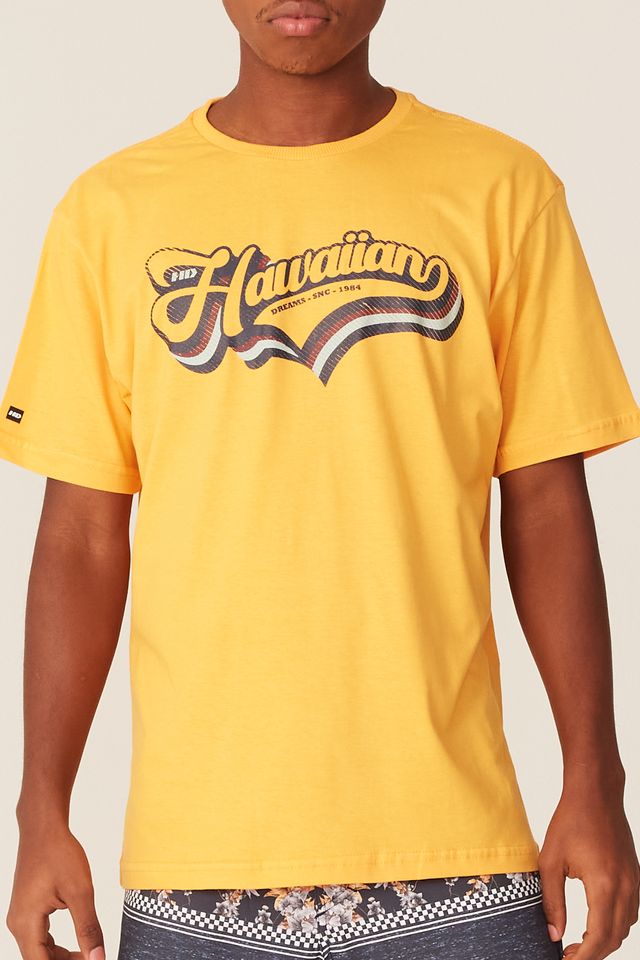 Camiseta-HD-Estampada-Amarela