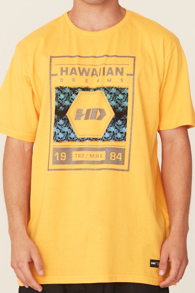 Camiseta-HD-Estampada-Amarela