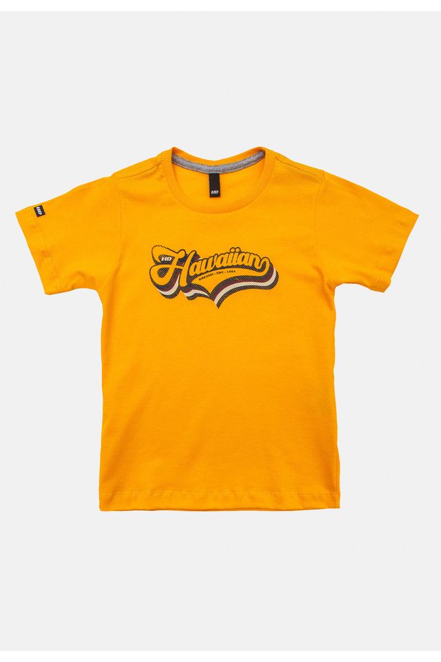 Camiseta-HD-Infantil-Estampada-Amarela