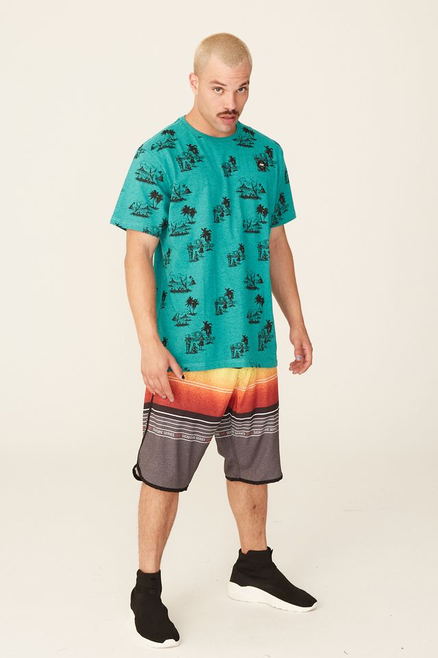 Camiseta-HD-Especial-Estampada-Beach-Verde-Mescla