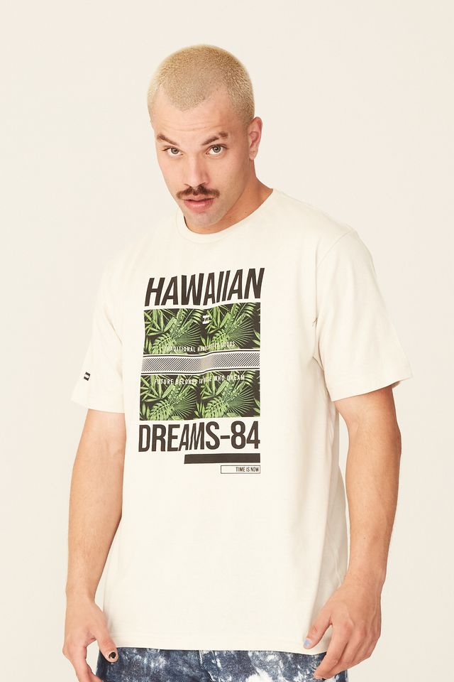 Camiseta-HD-Estampada-Time-is-Now-Bege