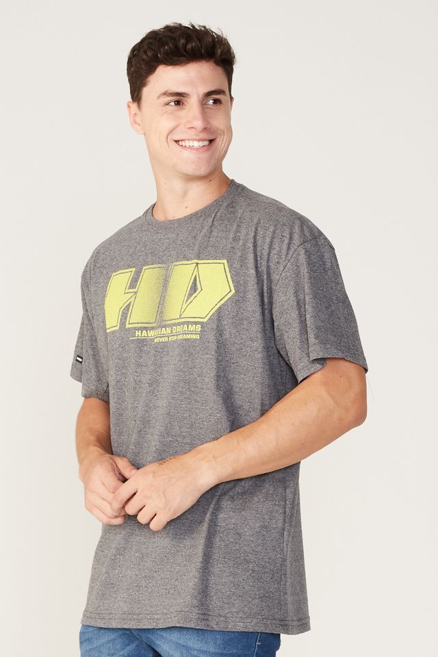 Camiseta-HD-Plus-Size-Estampada-Cinza-Mescla-Escuro