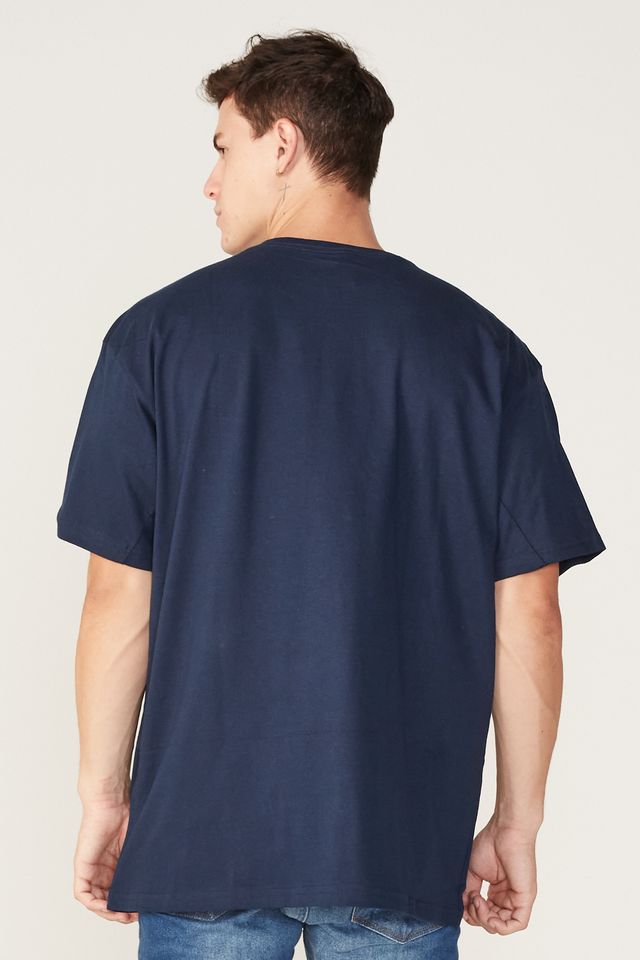 Camiseta-HD-Plus-Size-Estampada-Azul-Marinho