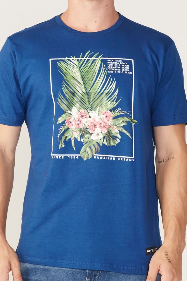 Camiseta-HD-Estampada-Palm-Trees-Azul