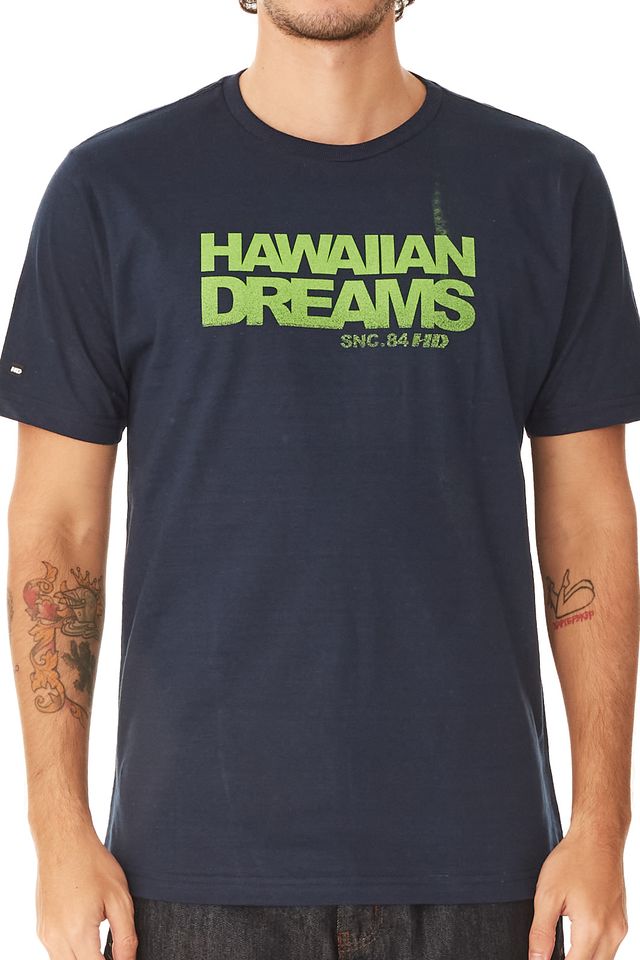 Camiseta-HD-Estampada-Brand-Logo-Lettering-Azul-Marinho