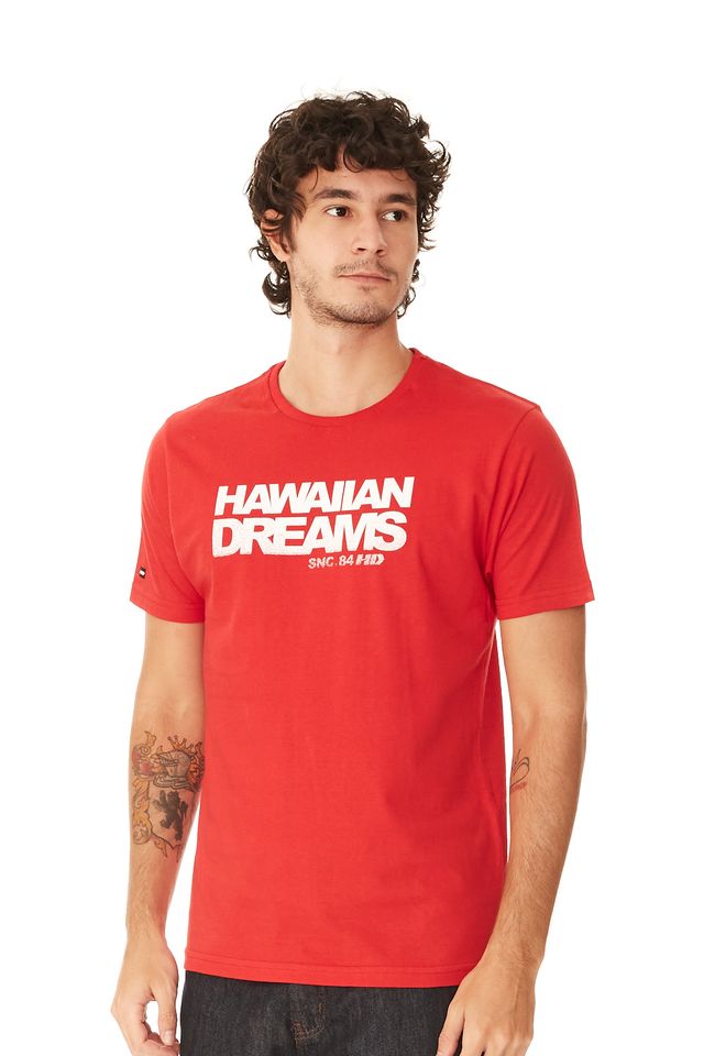 Camiseta-HD-Estampada-Brand-Logo-Lettering-Vermelha