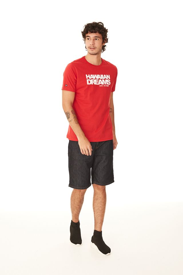 Camiseta-HD-Estampada-Brand-Logo-Lettering-Vermelha