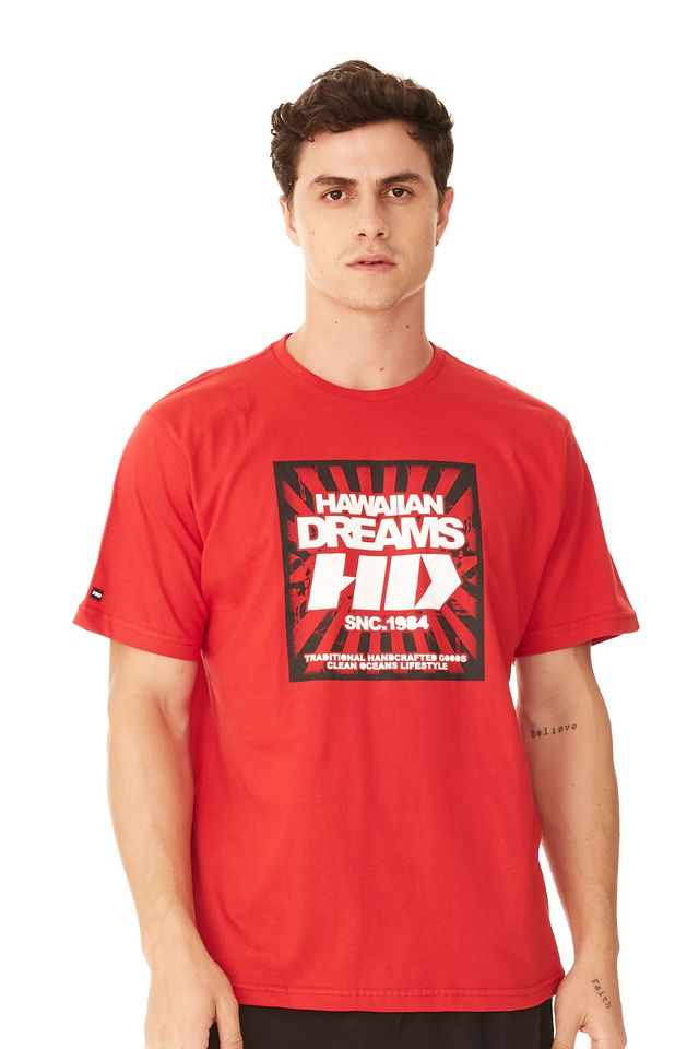 Camiseta-HD-Estampada-Clean-LifeStyle-Vermelha
