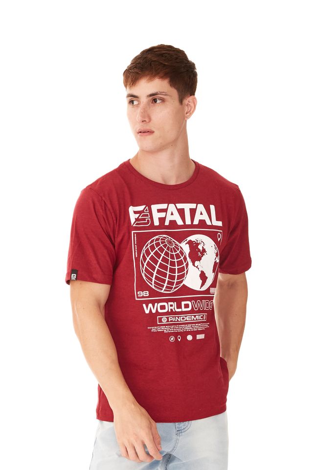 Camiseta-Fatal-World-Wide-Pandemic-Vermelho-Mescla