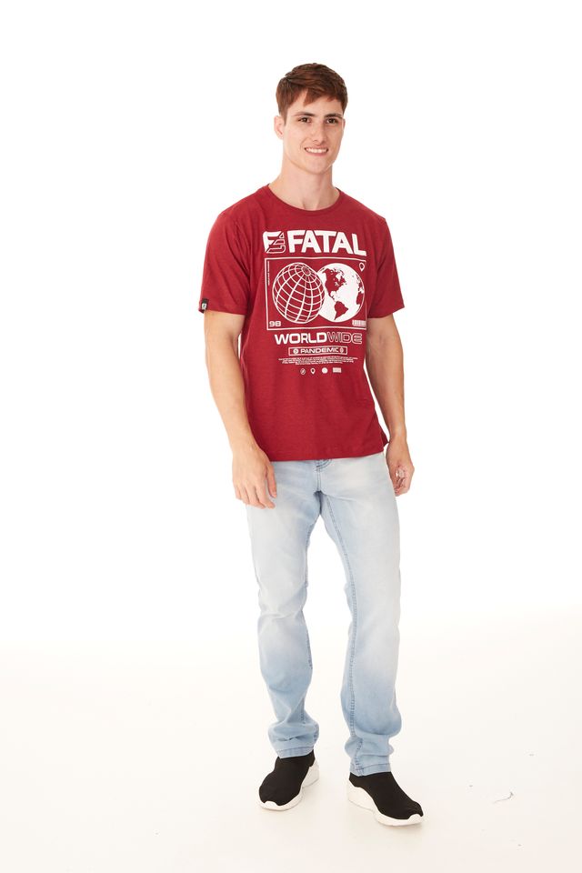 Camiseta-Fatal-World-Wide-Pandemic-Vermelho-Mescla