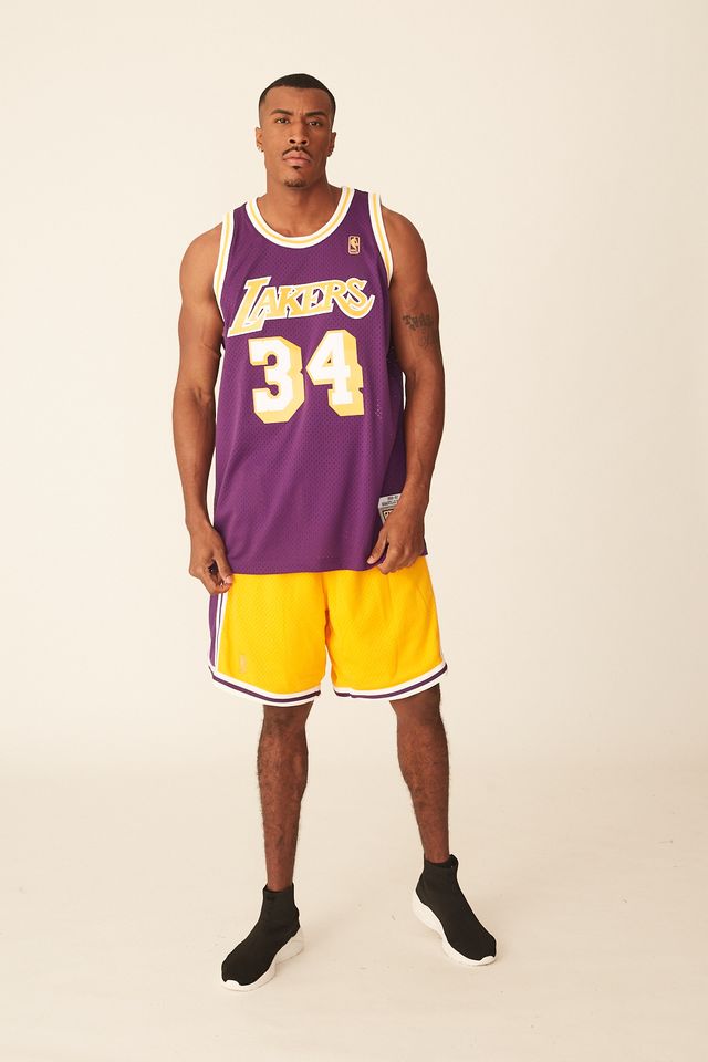 Shorts-Mitchell---Ness-Swingman-Jersey-Los-Angeles-Lakers-Amarelo