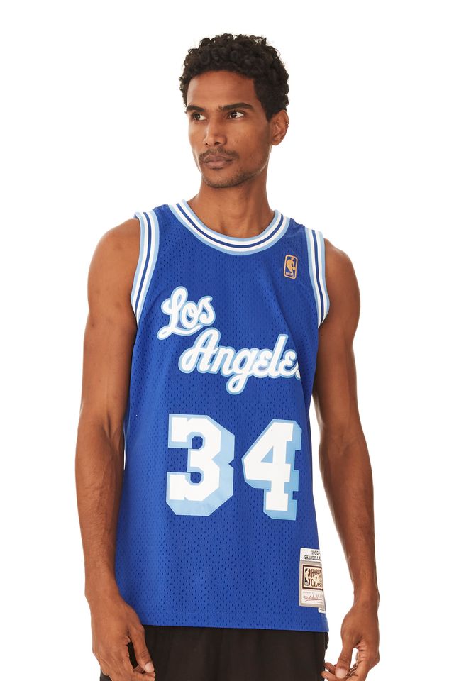Regata-Mitchell---Ness-Swingman-Jersey-Alternate-Los-Angeles-Lakers-Shaquille-Oneal-Azul-Royal
