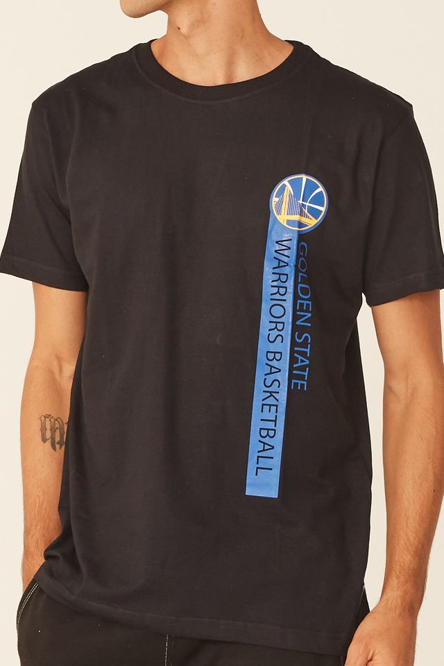 Camiseta-NBA-Flush-Golden-State-Warriors-Casual-Preta