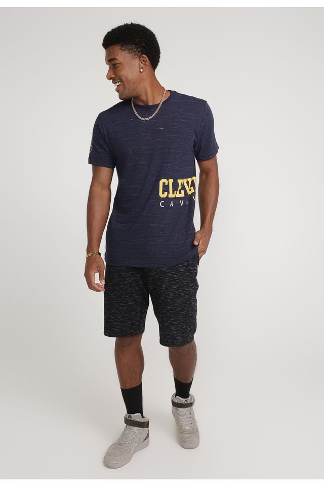 Camiseta-NBA-Especial-Cleveland-Cavaliers-Casual-Azul-Marinho