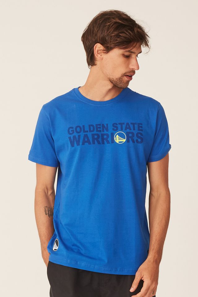 Camiseta-NBA-Estampada-Golden-State-Warriors-Casual-Azul-Royal