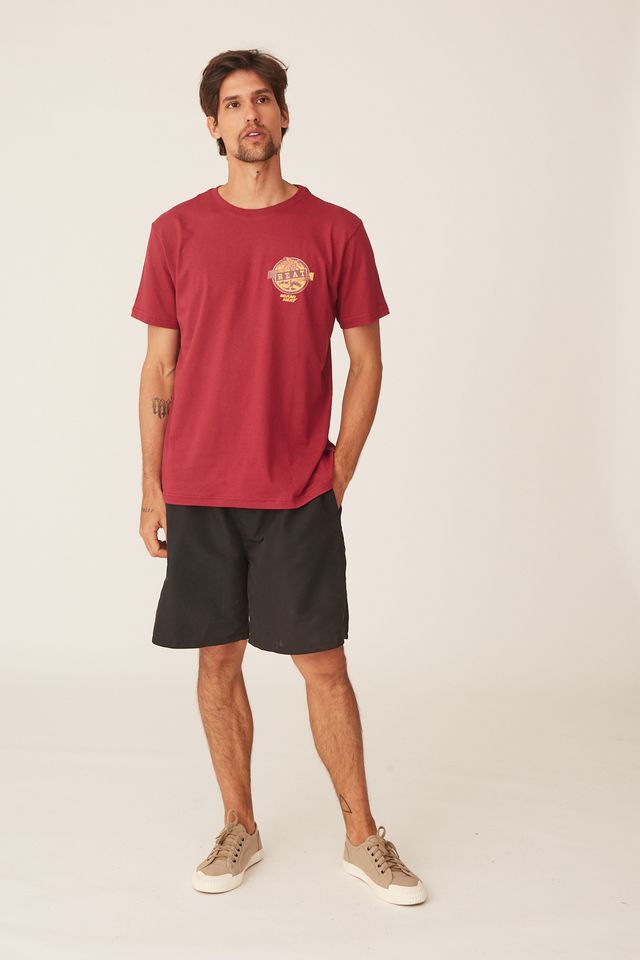 Camiseta-NBA-Estampada-Miami-Heat-Casual-Vinho