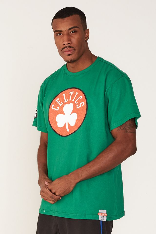 Camiseta-NBA-Plus-Size-Estampada-Boston-Celtics-Casual-Verde