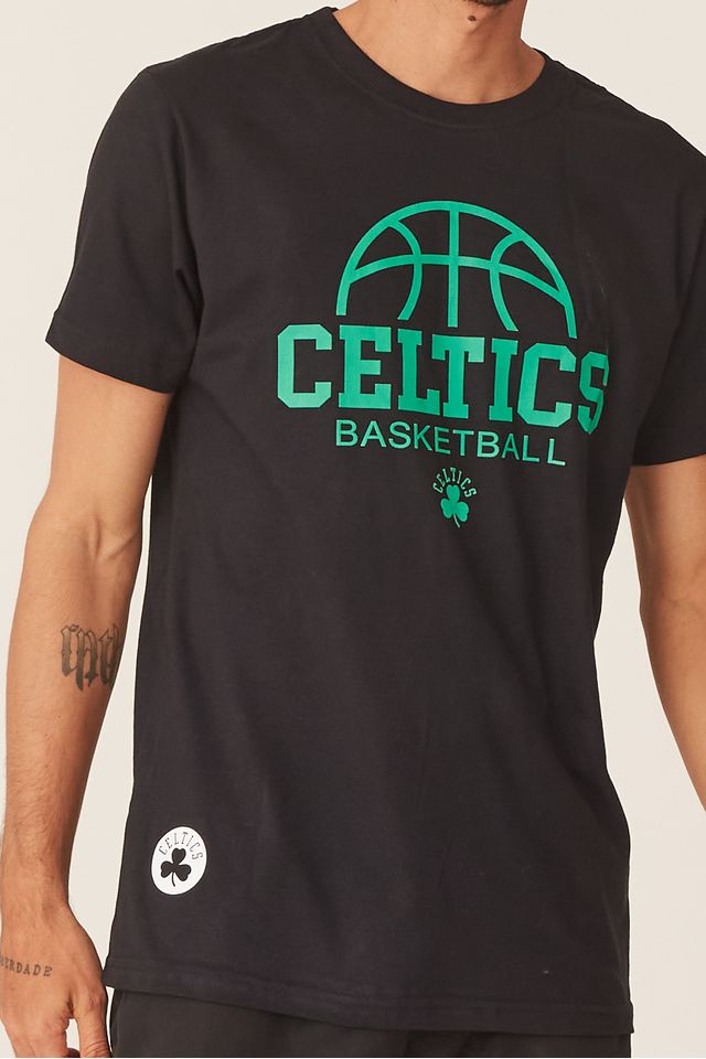 Camiseta-NBA-Estampada-Boston-Celtics-Casual-Preta
