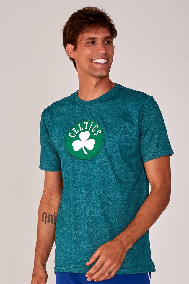 Camiseta-NBA-Especial-Boston-Celtics-Casual-Azul-Petroleo-Mescla