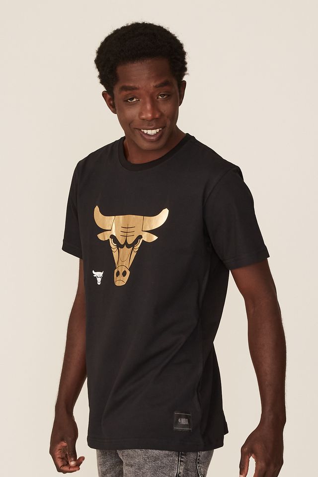 Camiseta-NBA-Especial-Chicago-Bulls-Casual-Preta