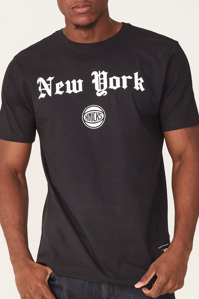 Camiseta-NBA-Estampada-New-York-Knicks-Preta