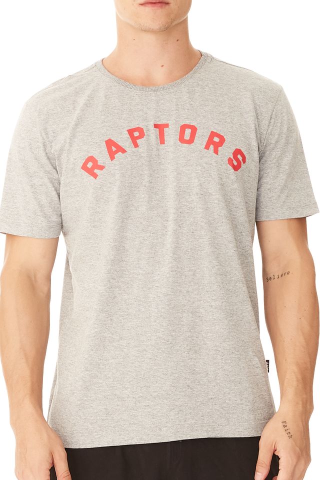 Camiseta-NBA-Estampada-Toronto-Raptors-Cinza-Mescla