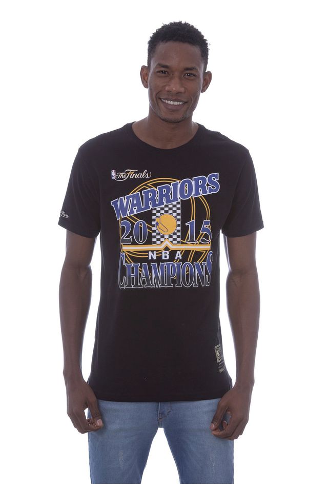 Camiseta-Mitchell---Ness-Estampada-NBA-Champion-Golden-State-Warriors-Preta