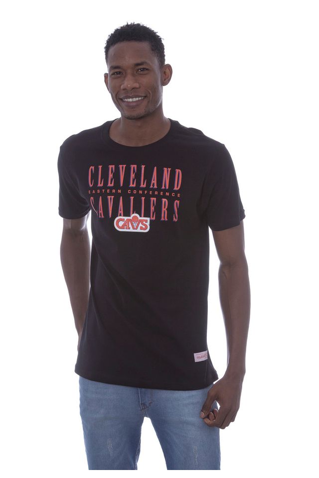 Camiseta-Mitchell---Ness-Estampada-Defense-Cleveland-Cavaliers-Preta