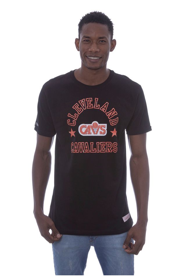 Camiseta-Mitchell---Ness-Estampada-Cleveland-Cavaliers-Preta