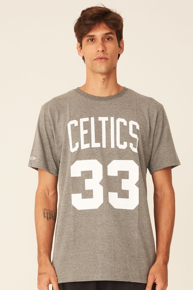 Camiseta-Mitchell---Ness-Estampada-Boston-Celtics-Larry-Bird-Cinza