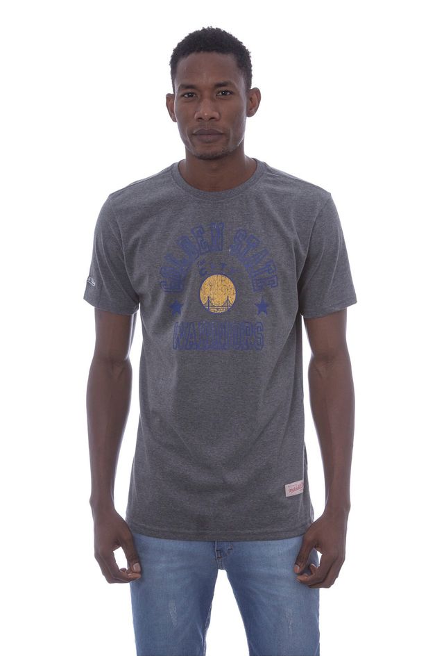 Camiseta-Mitchell---Ness-Estampada-Down-to-Golden-State-Warriors-Cinza