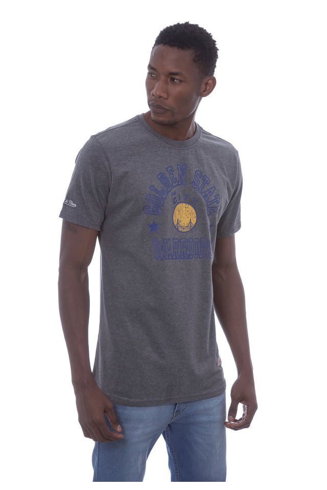 Camiseta-Mitchell---Ness-Estampada-Down-to-Golden-State-Warriors-Cinza